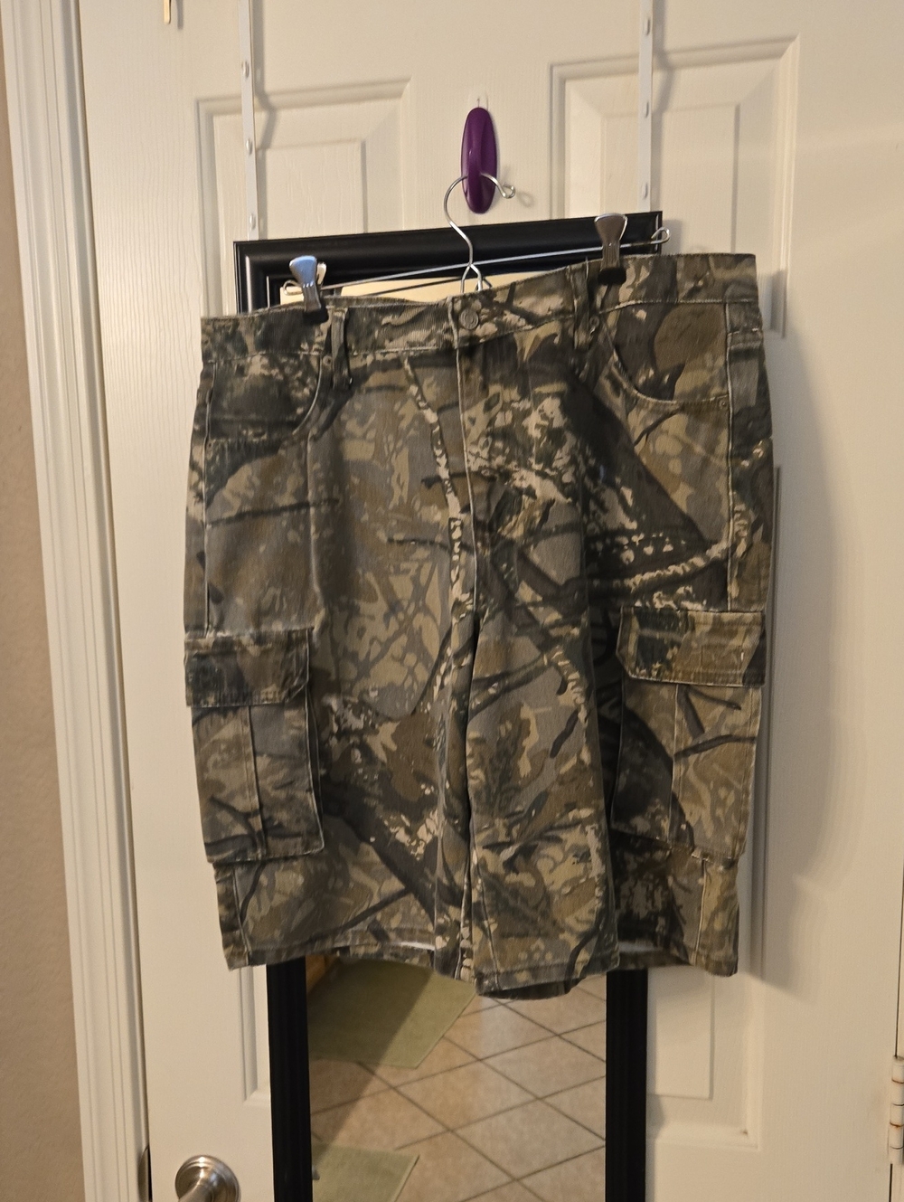 RSQ Men's Cargo Shorts - Olive Camo Sz 31
